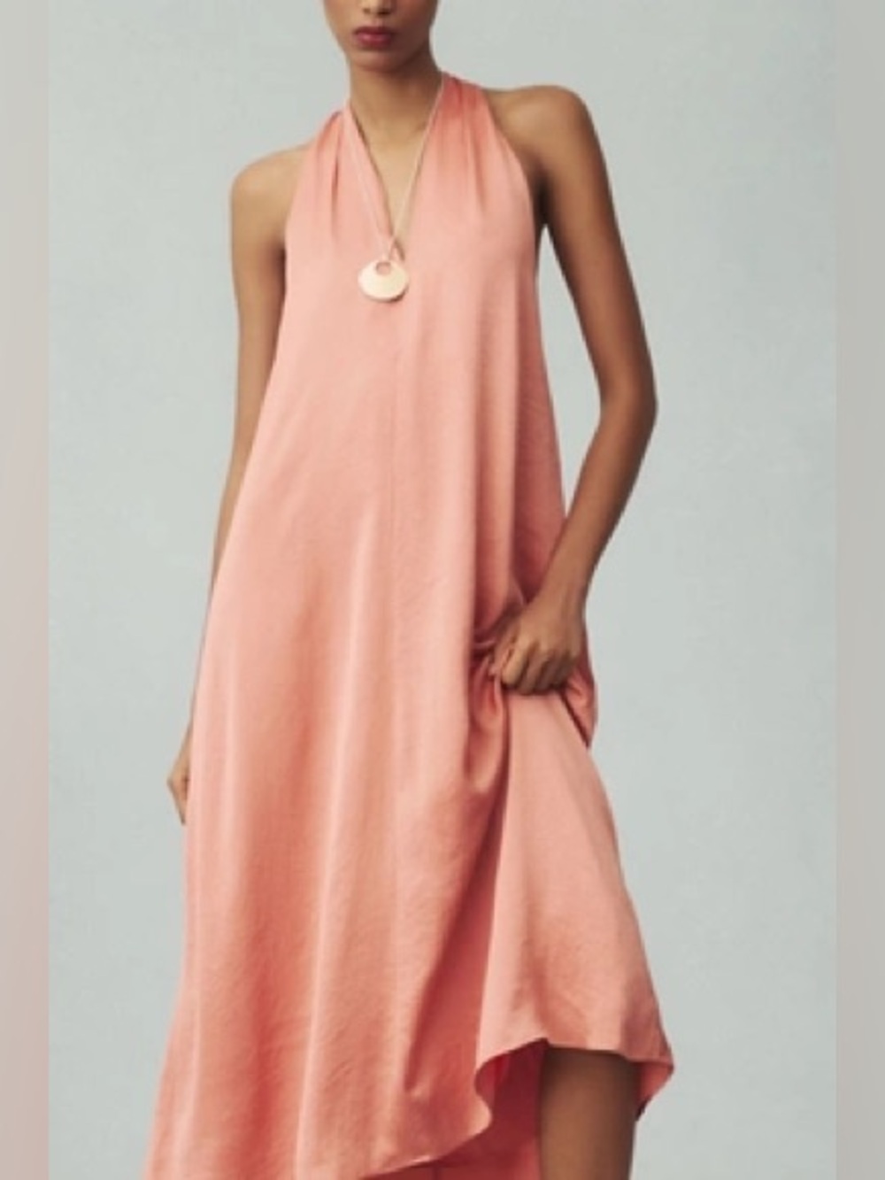 Anthropologie Halter Silky Midi Dress size XS NWT